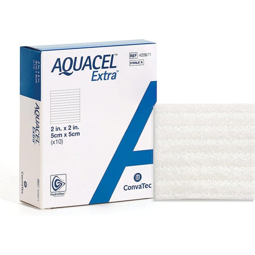 Convatec 420671 Hydrofiber Dressing Aquacel Extra 2 In. X 2 In. (Box of 1)-Preferred Medical Plus