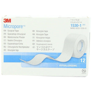 3M 1530-1 Micropore Paper Medical Tape (1 in. x 10 Yards)-Preferred Medical Plus