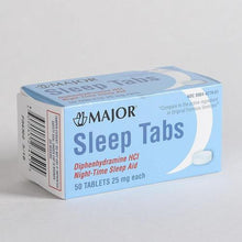 Major 904427451 Sleep Tabs Boxed Night-time Sleep Aid 50 Ct (Each)-Preferred Medical Plus