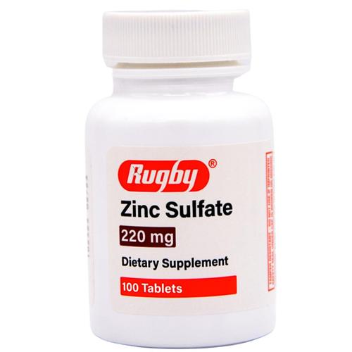 Rugby 10006073027 Zinc Sulfate 220mg 100 Tabs (Bottle)