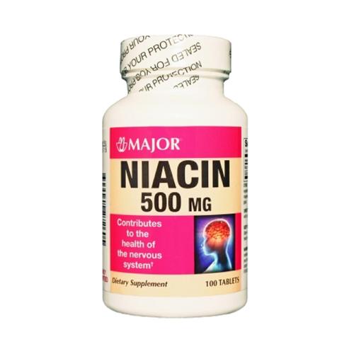 MAJOR NIACIN 500MG TABS NIACIN-500 MG White 100 Tablets