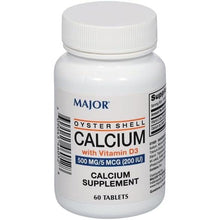 Oyster Shell Calcium 500 mg With Vitamin D 200 IU (Bottle of 60)-Preferred Medical Plus