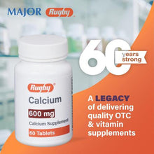 Rugby 600 mg Calcium Supplement 60 Tablets (Each)-Preferred Medical Plus