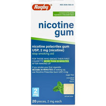 Rugby 536136234 Nicotine Gum 2 MG Mint 20 pieces (Pack of 2)-Preferred Medical Plus
