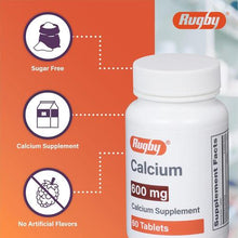 Rugby 600 mg Calcium Supplement 60 Tablets (Set of 2)-Preferred Medical Plus