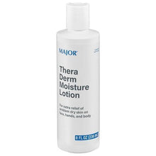 LOTION FOR DRY SKIN: Major Thera Derm moisture lotion helps relieve dry skin on the face, hands, and body. Each bottle is 8 fluid ounces.-Preferred Medical Plus