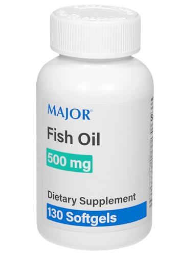 Major 00904750313 Fish Oil 500 mg. 130 SoftGels (Pack of 48)