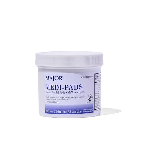 Major Medi-Pads (Same Active Ingredient as Tucks) Witch Hazel Hemorrhoidal Pads 100/Jar (replaced 00904-5059-60)