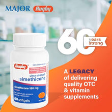 Rugby Simethicone Antiflatulent 180 mg. 60 Softgels (24 Bottle)-Preferred Medical Plus