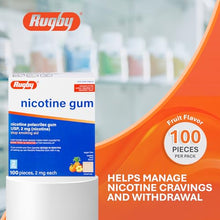 Rugby 00536338601 Nicotine Gum 2mg Sugar Free Coated Fruit (3 Boxes of 100)-Preferred Medical Plus