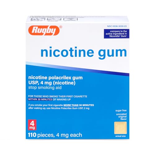 NICOTINE CESSATION GUM - This 4mg nicotine gum helps manage cravings and withdrawal symptoms, supporting your journey to quit smoking or vaping effectively and discreetly.