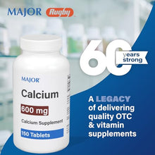 Major 20555000500 Calcium 600 MG 150 Tablets-Preferred Medical Plus