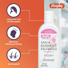 ANTI-DANDRUFF SHAMPOO: Rugby's Selenium Sulfide Anti-Dandruff Shampoo helps to control dandruff symptoms and leave hair soft and manageable. This blue formula is made for normal hair.-Preferred Medical Plus