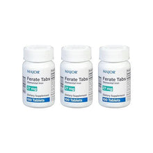 Major 904640360 Ferate Elemental Iron 100 27 mg. Tabs (Pack of 3)-Preferred Medical Plus