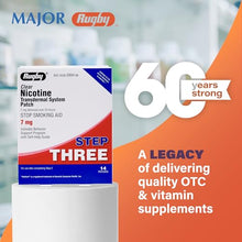 Rugby Clear Nicotine Transdermal System Patch 7 mg. Step Three (3 Boxes of 14 Patches)-Preferred Medical Plus