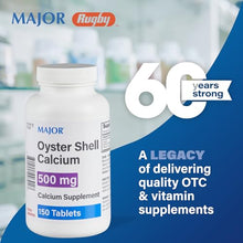 Major 20555000301 Oyster Shell Calcium 500 MG 150 Tabs (Pack of 2)-Preferred Medical Plus