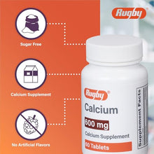 Rugby 600 mg Calcium Supplement 60 Tablets-Preferred Medical Plus