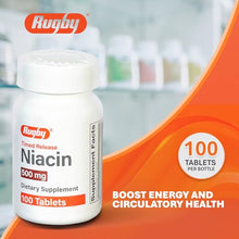 Rugby 80681009000 Niacin 500 mg Timed Release Tabs (3 Bottles of 100)-Preferred Medical Plus