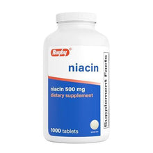 Rugby Niacin 500 mg. Tablets 1000/Btl.-Preferred Medical Plus