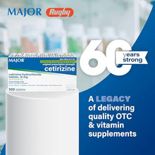 Major 904671760 Cetirizine HCL 10MG Tabs (Box of 100)-Preferred Medical Plus