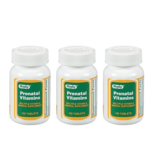 Rugby 536408501 Prenatal Vitamins 100 Tabs (Pack of 24)