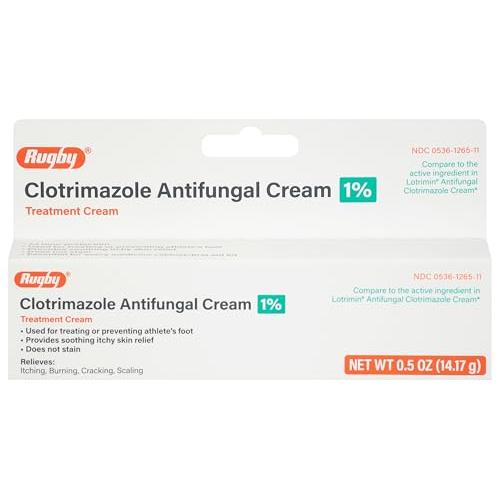 Clotrimazole Athletes foot Antifungal 1 Percent Cream 14.17 gm. (Each)