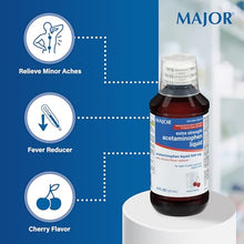 Major Acetaminophen (Tylenol) Liquid Extra Strength Red 500 mg. 8 oz (237 ml)-Preferred Medical Plus