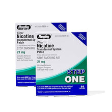 Rugby Clear Nicotine Transdermal System Patch 21 mg. Step One (2 Boxes of 14 Patches)-Preferred Medical Plus