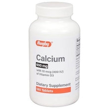 Rugby Calcium 600 mg with Vitamin D3 180 Tablets-Preferred Medical Plus