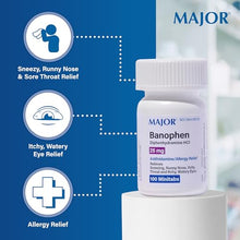 Major Banophen 25 mg. Minitabs 100 ct. (Pack of 24)-Preferred Medical Plus