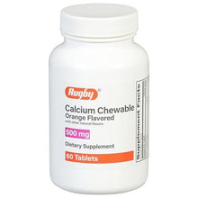 Rugby Calcium Chewable Tablets 500 mg Orange Flavored 60 Tablets (Each)-Preferred Medical Plus