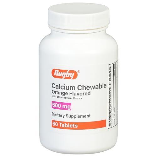 Rugby Calcium Chewable Tablets 500 mg Orange Flavored 60 Tablets (Each)