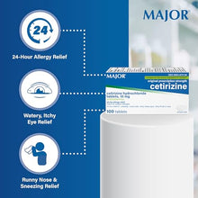 Major 904671760 Cetirizine HCL 10MG Tabs (3 Boxes of 100)-Preferred Medical Plus