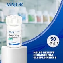 Major 904427451 Sleep Tabs Boxed Night-time Sleep Aid 50 Ct (Each)-Preferred Medical Plus