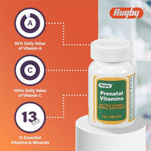 Rugby 536408501 Prenatal Vitamins 100 Tabs (Pack of 3)-Preferred Medical Plus
