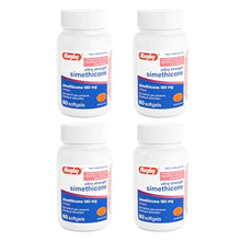 Rugby Simethicone Antiflatulent 180 mg. 60 Softgels (4 Bottle)-Preferred Medical Plus