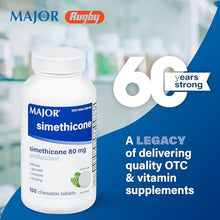GAS RELIEF FOR ADULTS: The Major Simethicone Mi-Acid Gas Relief tablets are a trusted remedy proven to help relieve symptoms associated with stomach discomfort. These chewable tablets ease bloating, pressure, and gas discomfort.-Preferred Medical Plus
