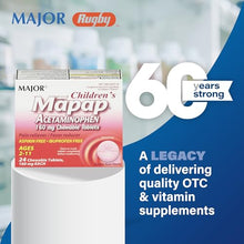 Major Children's Mapap Bubblegum Chewable Tabs 160 mg 24 Tabs (1 Box)-Preferred Medical Plus