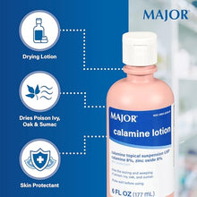 CALAMINE LOTION: Major's Calamine Lotion is a topical skin protectant that dries the oozing and weeping of poison ivy, oak, and sumac.-Preferred Medical Plus