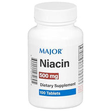 MAJOR NIACIN 500MG TABS NIACIN-500 MG White 100 Tablets-Preferred Medical Plus