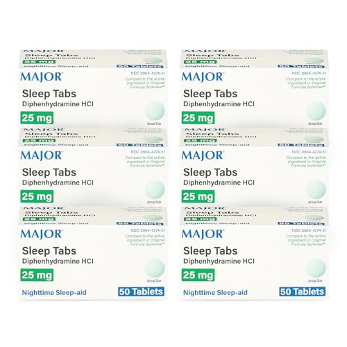 Major 904427451 Sleep Tabs Boxed Night-time Sleep Aid 50 Ct (Each)