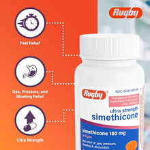Rugby Simethicone Antiflatulent 180 mg. 60 Softgels (2 Bottle)-Preferred Medical Plus