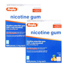 Rugby 00536338601 Nicotine Gum 2mg Sugar Free Coated Fruit (Box of 100)-Preferred Medical Plus