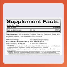 Rugby Niacin 500 mg. Tablets 1000/Btl.-Preferred Medical Plus