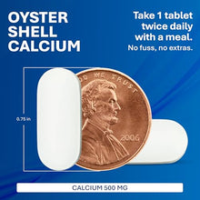 Major Oyster Shell Calcium 500 mg. 1000 Tablets (1 Bottle)-Preferred Medical Plus