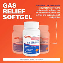 Rugby Simethicone Antiflatulent 180 mg. 60 Softgels (6 Bottle)-Preferred Medical Plus