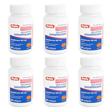 Rugby Simethicone Antiflatulent 180 mg. 60 Softgels (6 Bottle)-Preferred Medical Plus