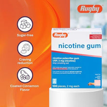 Rugby 00536340401 Nicotine Gum 2mg 100ct. Cinnamon Sugar Free (Pack of 24)-Preferred Medical Plus
