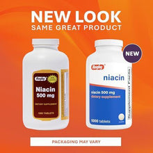 Rugby Niacin 500 mg. Tablets 1000/Btl.-Preferred Medical Plus