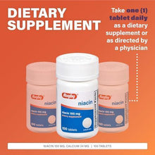 Rugby Niacin 100MG TAB NIACIN-100 MG White 100 Tablets-Preferred Medical Plus